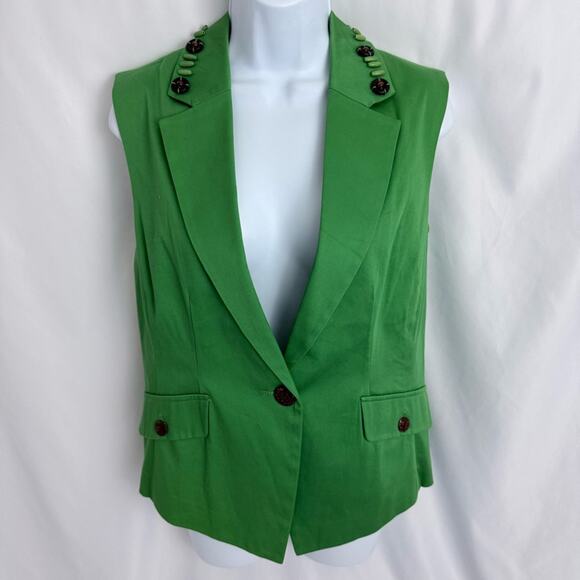 Ruby Rd. Green Vest Size 10 - Picture 1 of 9